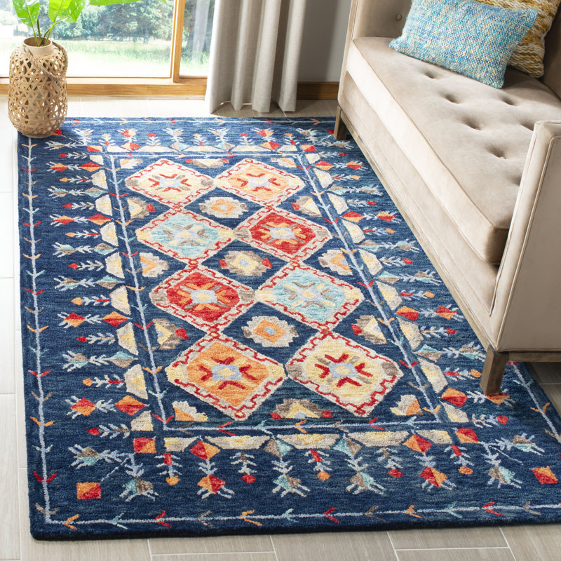 Tapis oriental en laine touffeté à la main Vahakn, Rectangle 9 pi x 12 pi