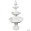 Fontaine d'extérieur à 3 niveaux en fibre de verre blanche Kujawa Welcome