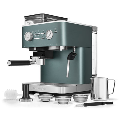 KitchenAid Semi Automatic Espresso Machine with Burr Grinder - Stainless Steel