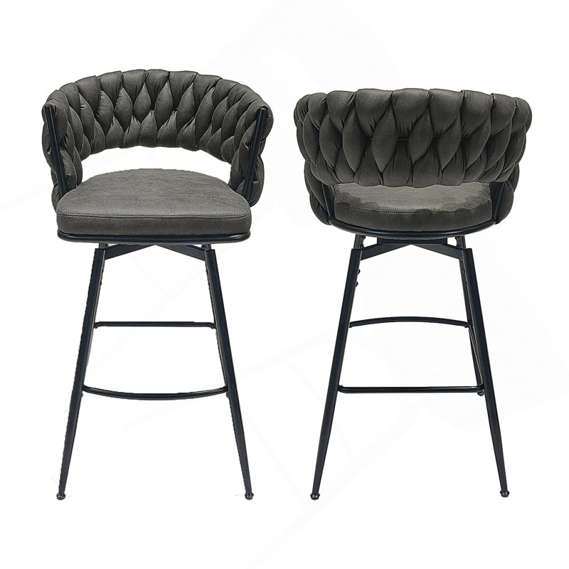 26" Bar Stool Set Of 2, Tan