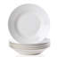 Ensemble d'assiettes rondes en céramique blanche