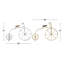 Ensemble de 2 sculptures de bicyclette