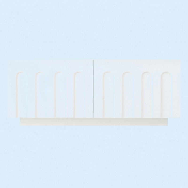 Elegant TV Stand With Arched Design For Tvs Up To 80", White