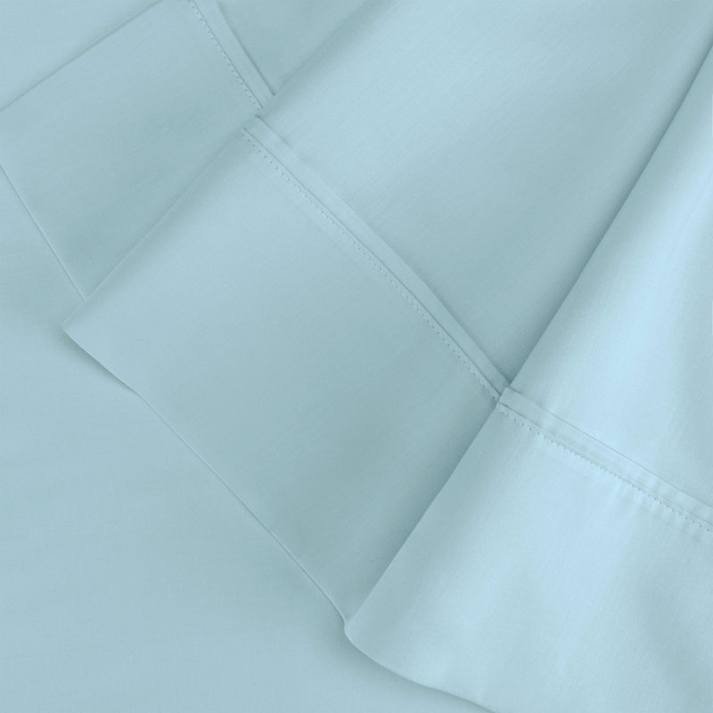 Luxor Treasures 400 Thread Count Egyptian Cotton Blend Pillowcase, King, Light Blue