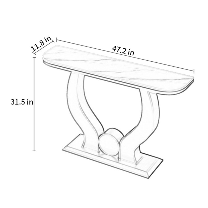 Console, H 31,5 po x l 47,2 po x P 11,8 po