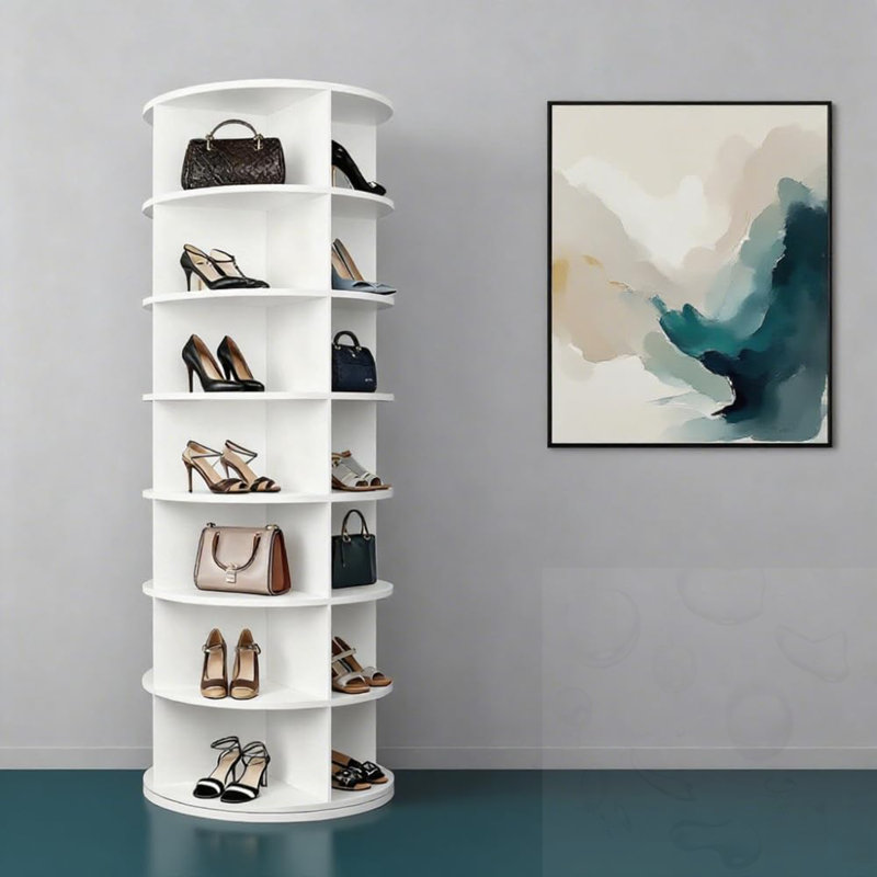 7 Tier Rotating Shoe Rack Tower