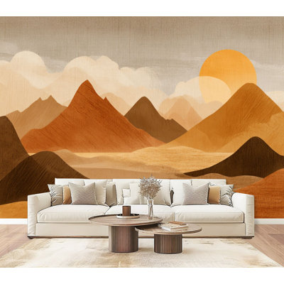 Papier peint adhésif Tranquil Peel and Stick Serene Layered Layered Earth Tones