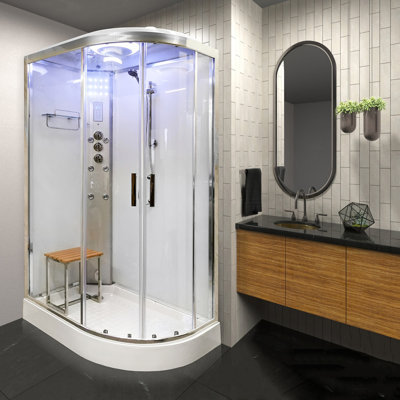 Vidalux SS1200 Left Hand Offset Steam Shower 1200 x 800