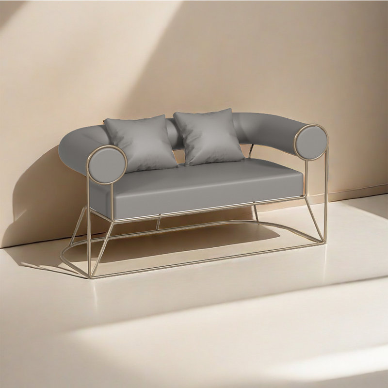 Causeuse Eupheemia, Similicuir gris