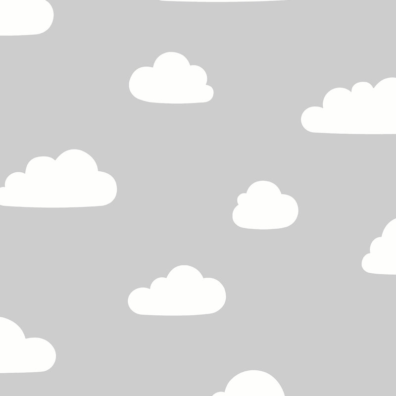 Papier peint nuages, Gris