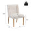 Ensemble de 2 chaises de salle à manger robustes en bois d'hévéa beige pour cuisine moderne