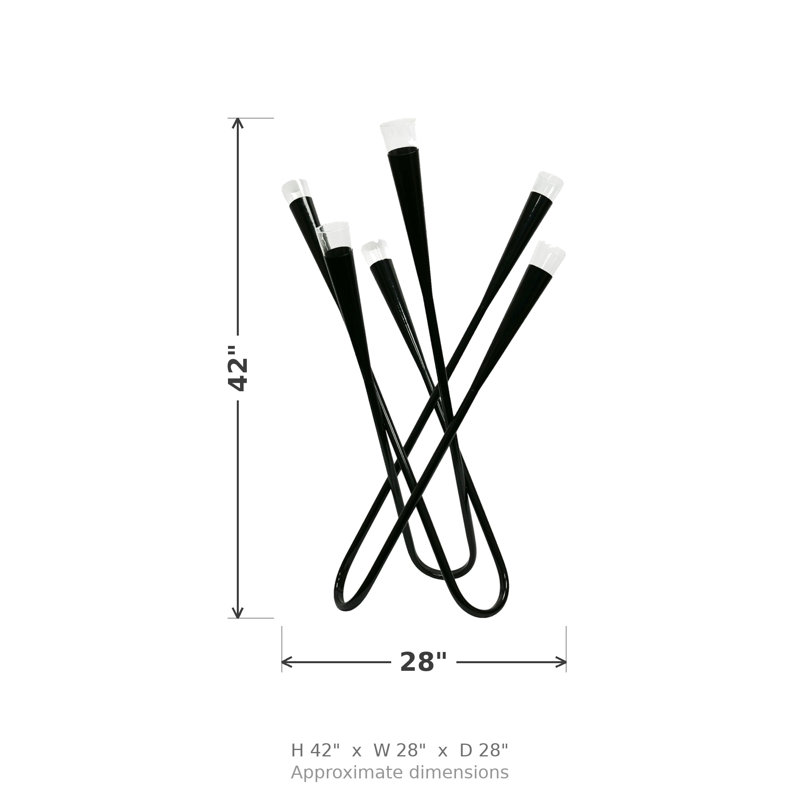Glass Floor Vase 1, Noir