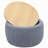 Round Storage Ottoman, 2 In 1 Function, Work As End Table And Ottoman, Dark Grey (25.5"X25.5"X14.5")-566375423