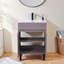 Ensemble de meuble-lavabo simple 24 po gris