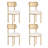Mid-Century Modern Dining Chairs With Upholstered Seat And Rattan Back - Wood Leg Accent Chairs-1186972068-1186972075