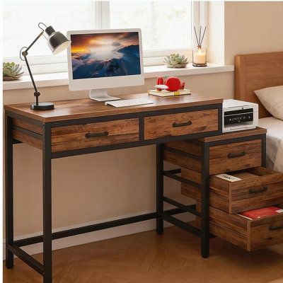 Bureau de style industriel, bureau d'ordinateur, table d'écriture