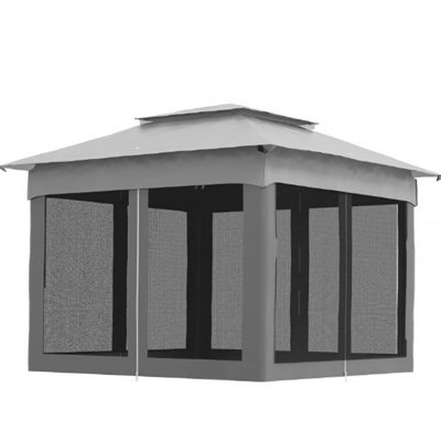 Easy to Setup Foldable Gazebo,Outdoor Patio Pop Up Canopy Gazebo Shelter with Zipper Netting,Carry Bag