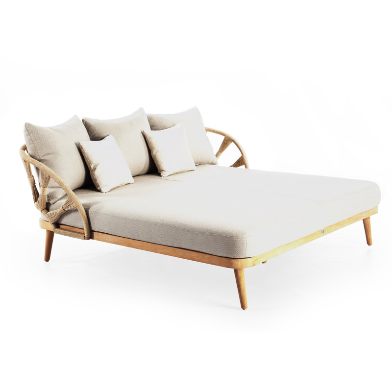 Krabi Outdoor 2 - Seat Patio Daybed, Spectrum Graphite Sunbrella® Plainweave