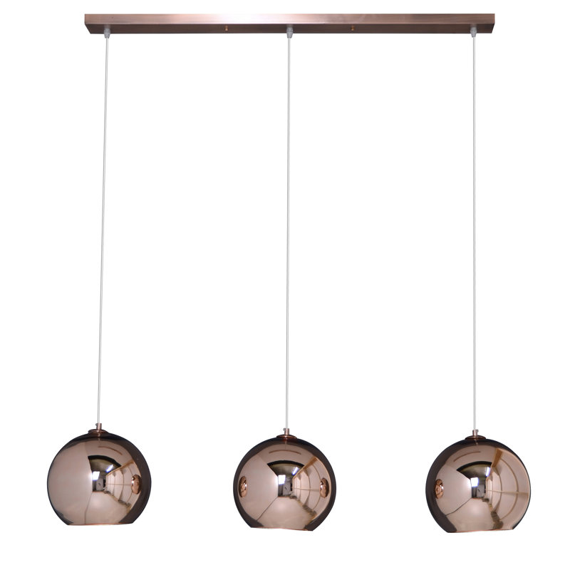 Nebeker 3 - Light Kitchen Island Pendant, Kupfer