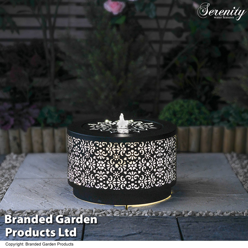 Gilda Metal Weather Resistant Fountain with Light