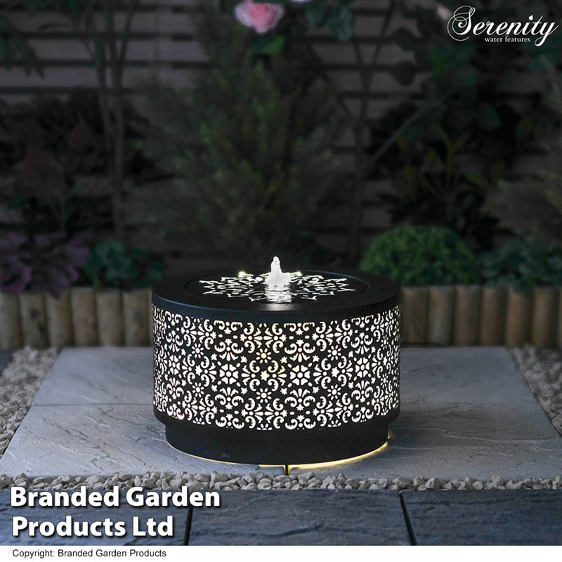 Gilda Outdoor Metal Fountain with Lights