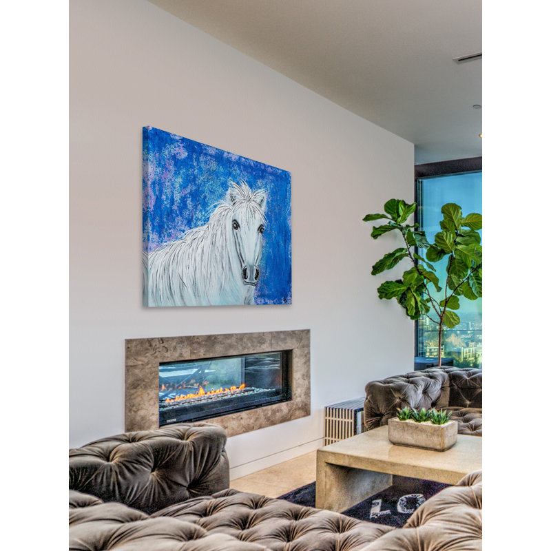 " Curly’s Blue " by France Gilbert, 18" H x 18" W x 1.5" D