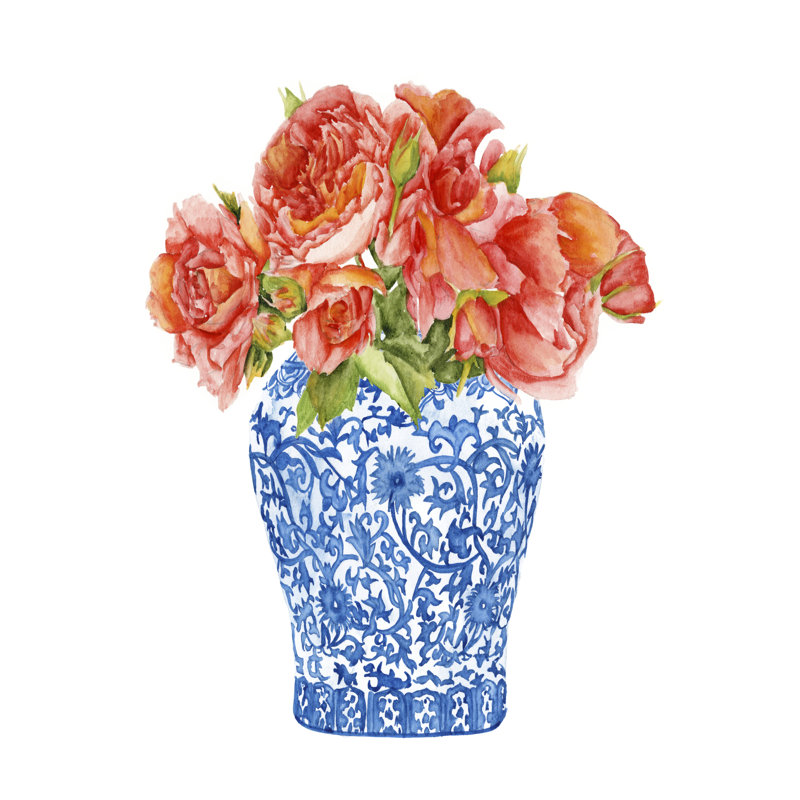 Douces pivoines II, H 48 po x l 32 po x P 1,25 po