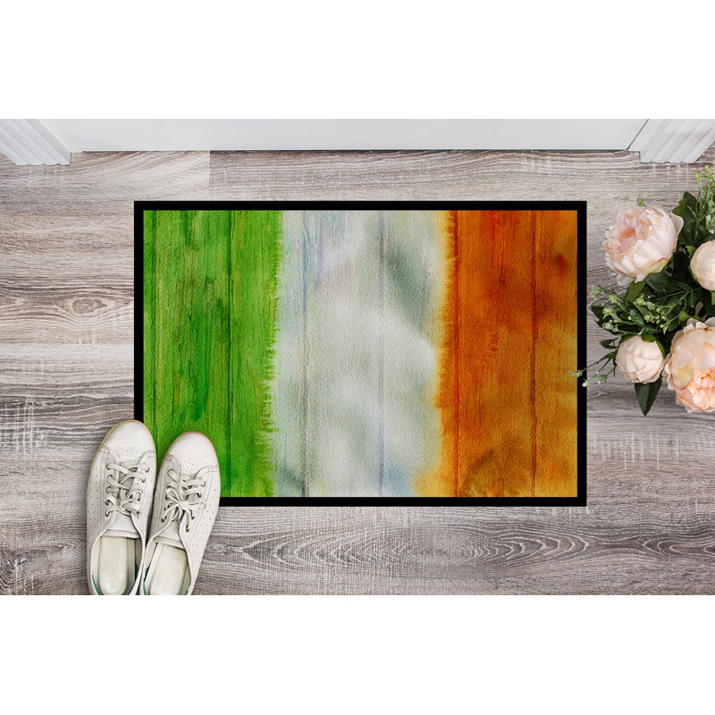 Non-Slip Striped Outdoor Doormat, 27" H x 18" W