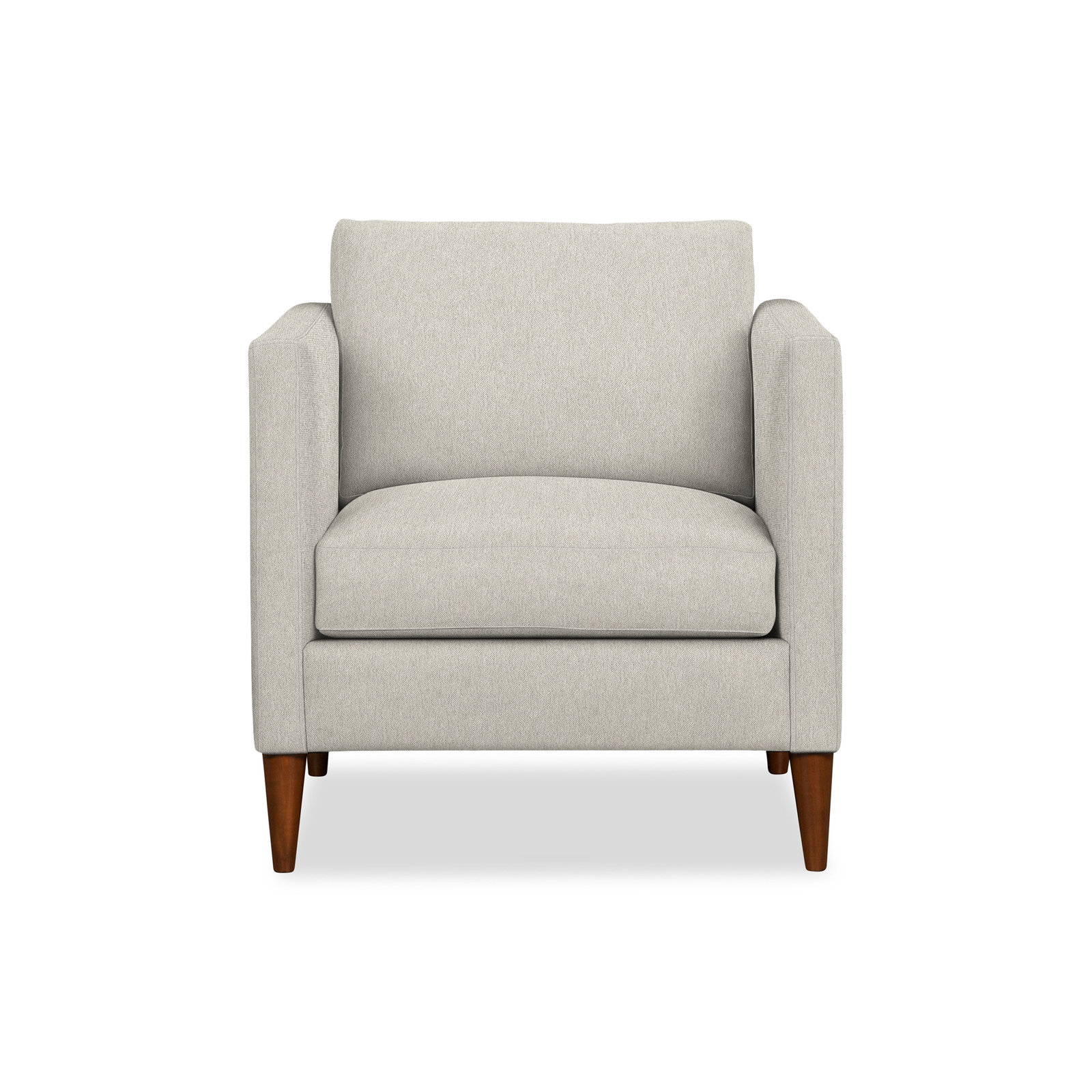 Clifford Upholstered Armchair, Ticket Ash Heathered Basketweave