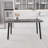 55.12-70.87"expandable modern kitchen dining table, rectangular MDF dining table for 4-6 people, medieval industrial style, with black metal legs, suitable for home&kitchen (gray)