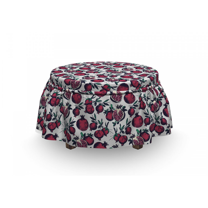 Housse pour repose-pieds Cut and Whole Pomegranates