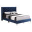 Lit double tapissier transitionnel bleu marine