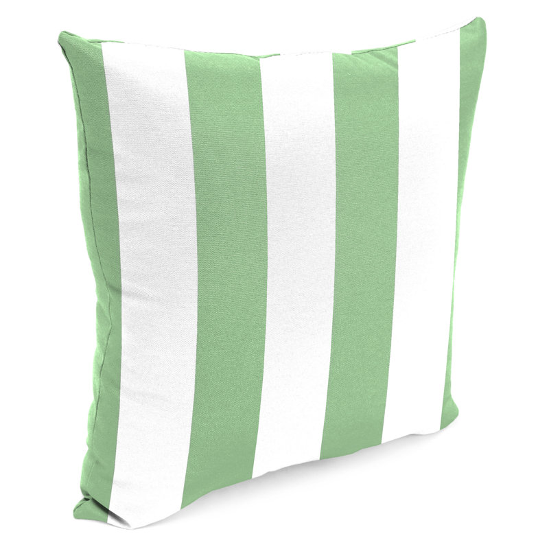 16" x 16" Outdoor Throw Pillow, Awning Stripe Cucumber