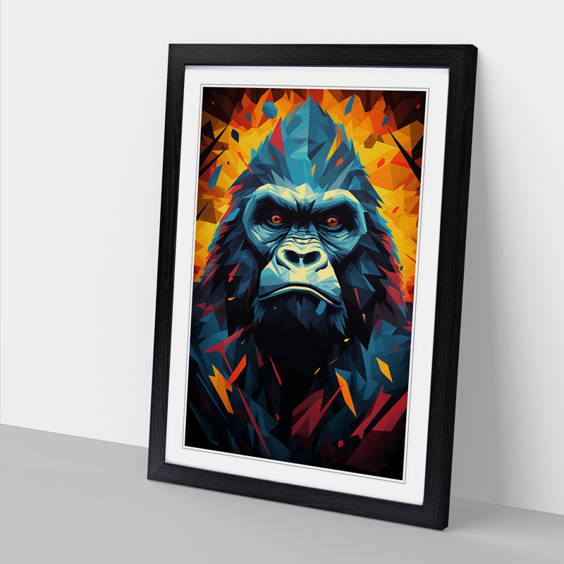 Gorilla Geometric - Framed Print