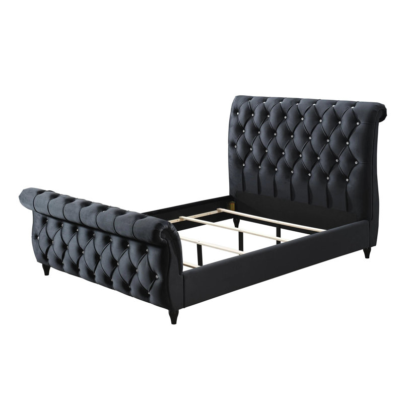 Sharples Upholstered Sleigh Bed, King