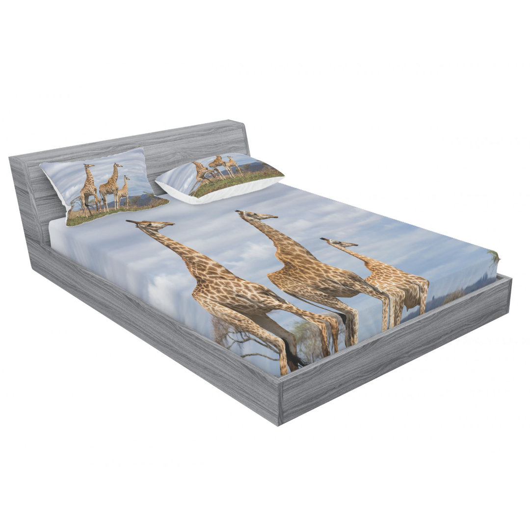 Microfiber Sheet Set (Set of 3) Ambesonne