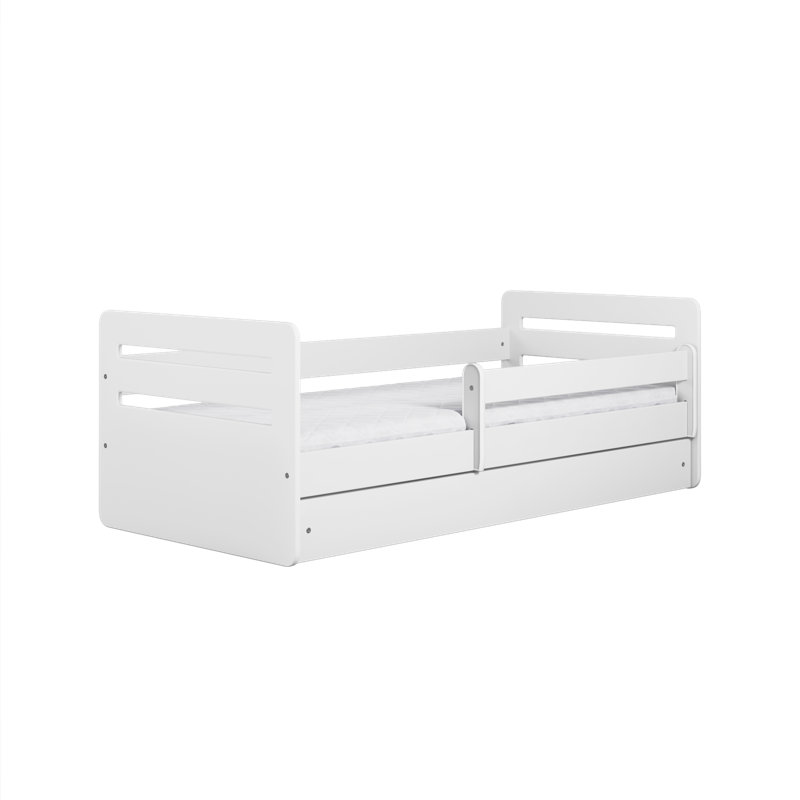 Molly Drawer Convertible Bed and Mattress, European Toddler (80 x 180 cm), White