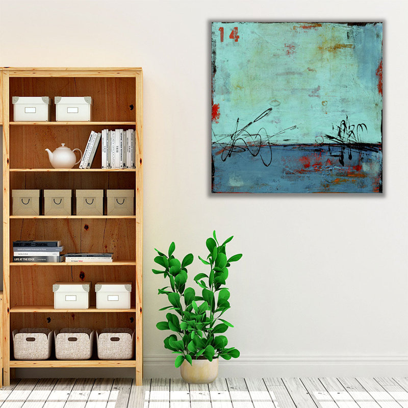 «Blue Bay Marina II», reproduction d'art sur toile, H 12 po x l 12 po
