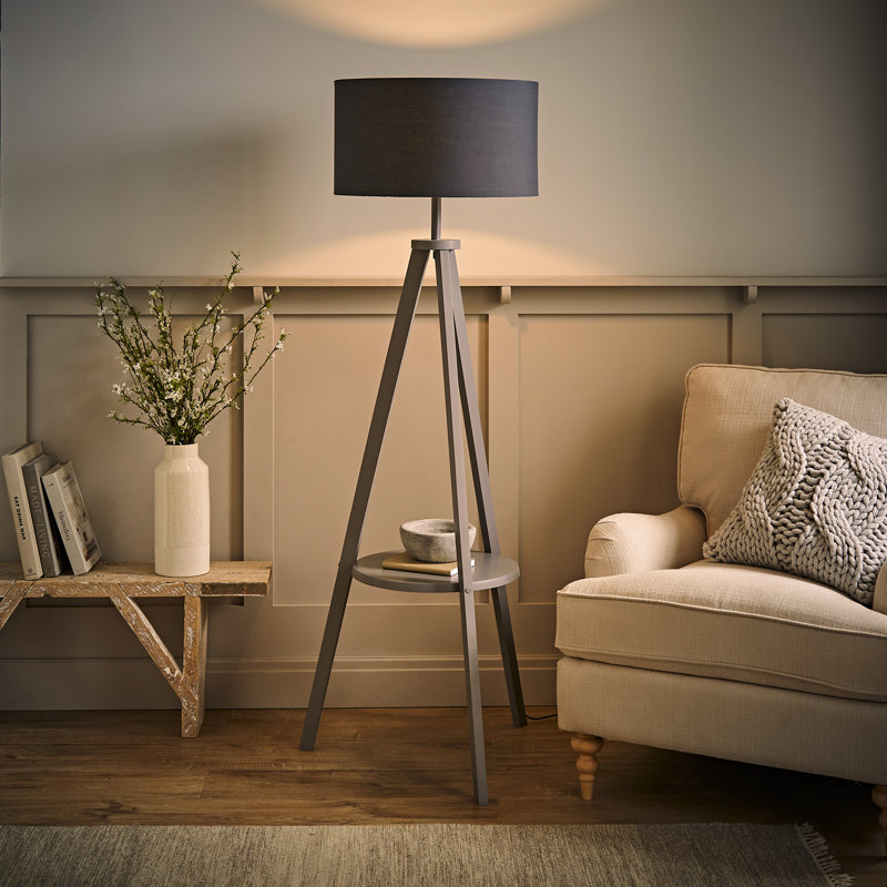 132cm Tripod Floor Lamp, Charcoal