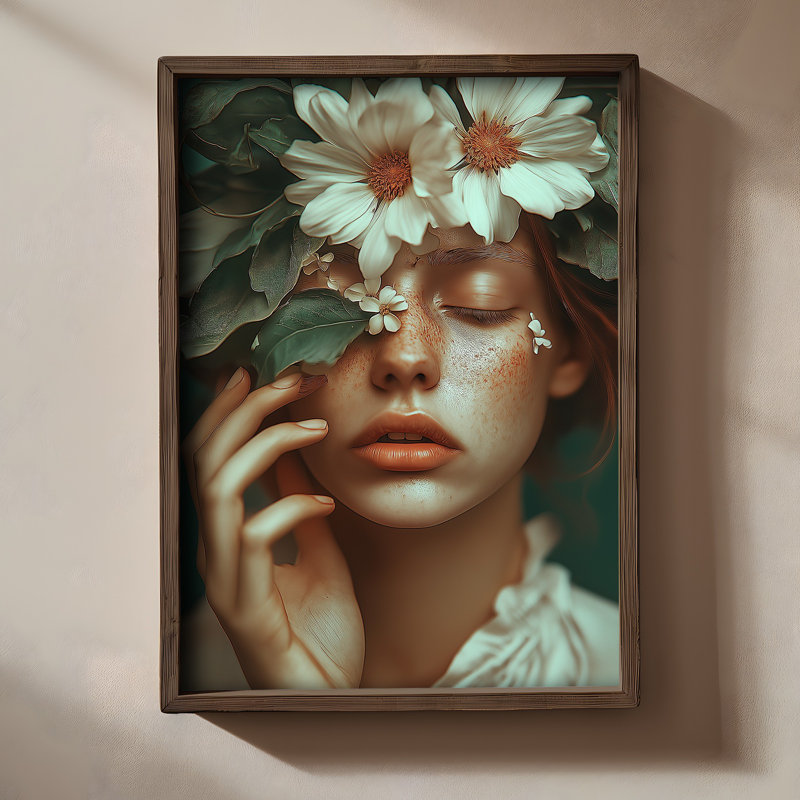 Elegant Decorative Framed MDF Painting, 19.7 x 27.6 x 0.1 inches | 100% MDF (3 mm Thick) with 100% Pine Wood Frame | UV Printed Art for Home Décor, Ideal for Living Room, Office & Gallery Wall Display