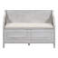 Banc de rangement multifonctionnel en bois massif de style rustique avec charnière de sécurité (gris délavé et beige)-1911674510