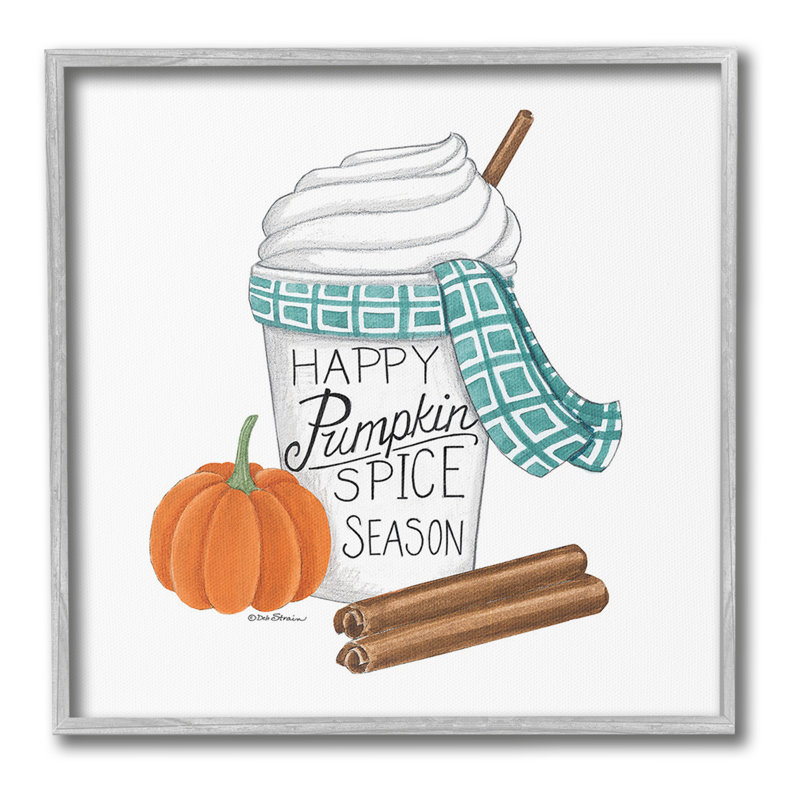 «Pumpkin Spice Season», estampe numérique par Deb Strain, Estampe numérique Farmhouse, H 12 po x l 12 po