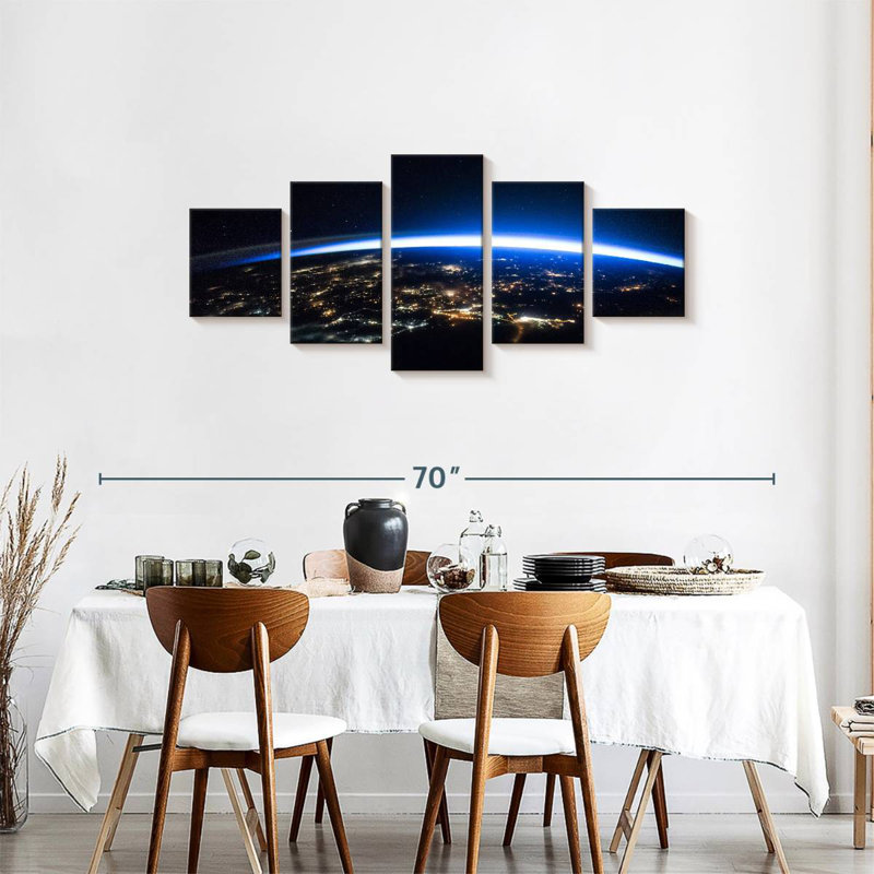 'Earth Night Glory, 24" H x 55" W