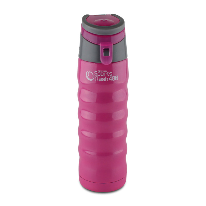Grunwerg Pioneer Stainless Steel Travel Mug, Pink