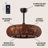 Cassidy 23" 6-Light Modern Bohemian 6-Speed Metal/Rattan Mobile-App/Remote-Controlled Height-Adjustable Lantern LED Ceiling Fan-108648549