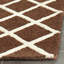 Tapis brun foncé en laine touffeté à la main Sanyla-241998888