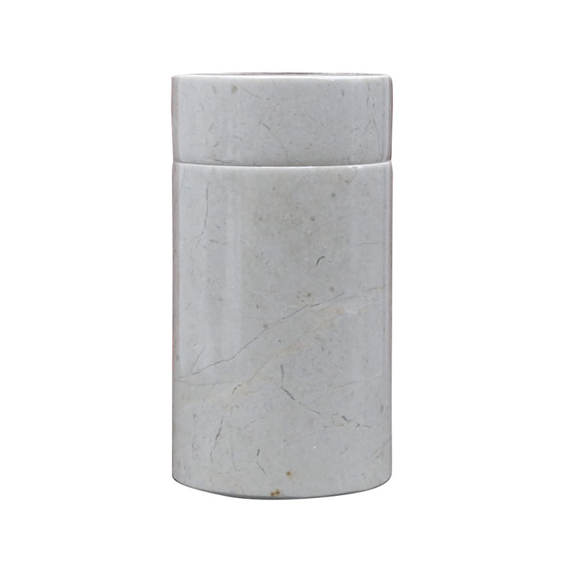 Marble Keepsake Cremation Urn For Ashes, Beige