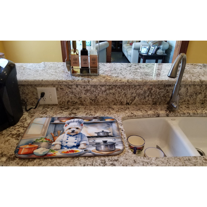 Westie The Chef Dish Drying Mat