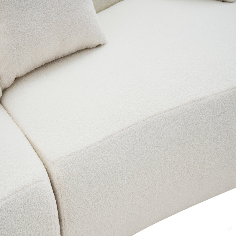 Canapé modulaire incurvé Modern, Blanc