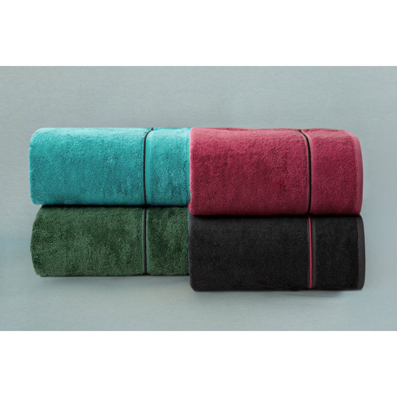 Kirren Midweight Jacquard Hand Towel, Black